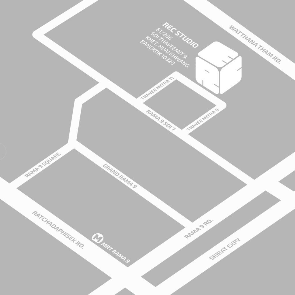 Map to REC Studio — 61/206 Soi Thaveemit 9, Rama 9, Huai Khwang, Bangkok 10320